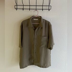 Zara Man Khaki Green Casual Shirt